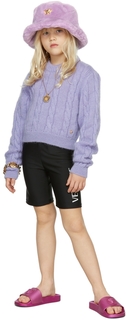 Детский фиолетовый вязаный свитер из мохера Versace