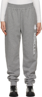 Серые брюки для отдыха с логотипом Moncler