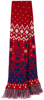Детский красный шарф Baby Milo Nordic BAPE