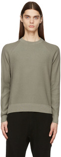Серый свитер в рубчик с шелковыми звеньями TOM FORD