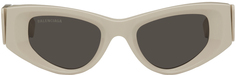 Бежевые солнцезащитные очки Odeon Cat Balenciaga