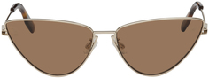 Золотые солнцезащитные очки «кошачий глаз» MCQ