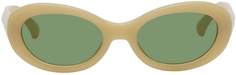 Желтые солнцезащитные очки «кошачий глаз» Linda Farrow Edition Dries Van Noten