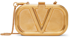 Золотая мини-сумка через плечо VLogo Valentino Garavani