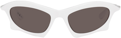 Серебряные солнцезащитные очки в виде летучей мыши Balenciaga