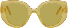 Желтые круглые солнцезащитные очки Loewe