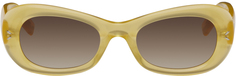 Желтые овальные солнцезащитные очки MCQ