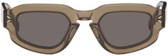 Коричневые броские солнцезащитные очки MCQ