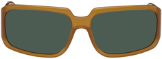 Оранжевые квадратные солнцезащитные очки Linda Farrow Edition Dries Van Noten