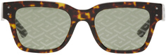 Солнцезащитные очки черепаховой расцветки с монограммой Versace