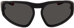 Черные овальные солнцезащитные очки Moncler