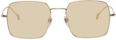 Золотые квадратные солнцезащитные очки Gucci