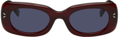 Бордовые прямоугольные солнцезащитные очки MCQ