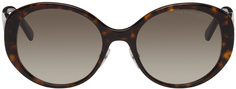 Овальные солнцезащитные очки черепаховой расцветки Marc Jacobs
