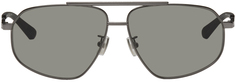 Классические солнцезащитные очки-авиаторы Gunmetal Bottega Veneta