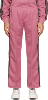 Розовые спортивные брюки с кулиской NEEDLES