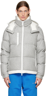 Серый пуховик Tarentaise Moncler