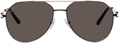 Серебряные солнцезащитные очки-авиаторы Cartier