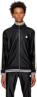 8 Moncler Palm Angels Черная блестящая спортивная куртка Moncler Genius