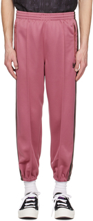 Розовые спортивные штаны на молнии NEEDLES