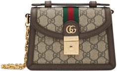 Бежевая сумка с ручкой сверху Ophidia GG Gucci