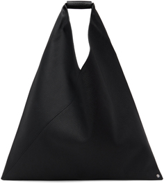 Черная объемная сумка-тоут с треугольными чашечками MM6 Maison Margiela