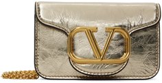 Золотая сумка с цепочкой Micro Locò Valentino Garavani