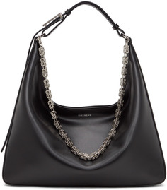 Черная сумка на плечо среднего размера с вырезами в виде луны Givenchy