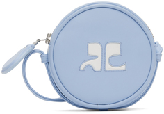 Синяя маленькая круглая сумка Reedition Courrèges Courreges