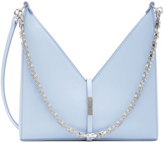 Маленькая синяя сумка через плечо с вырезами Givenchy