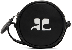 Черная маленькая круглая сумка Reedition Courrèges Courreges