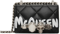 Черная сумка-портфель с микро-драгоценностями Alexander McQueen