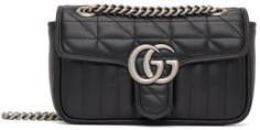 Черная мини-сумка через плечо GG Marmont 2.0 Gucci
