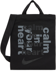 Черная объемная сумка Nike Edition &apos;Calm In Your Heart&apos; Black Comme des Garçons