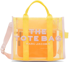 Желто-розовая большая сумка-тоут The Tote Bag среднего размера Marc Jacobs