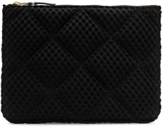 Черный большой стеганый чехол в виде черепашек-ниндзя Comme des Garçons Wallets