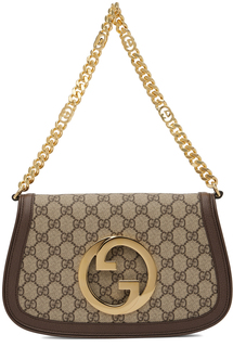 Бежевая сумка через плечо Interlocking G Blondie Gucci