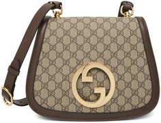 Бежевая сумка через плечо Interlocking G Blondie среднего размера Gucci