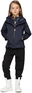 Детская темно-синяя пуховая куртка Rangen Parka Moncler Enfant