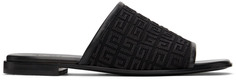 Черные сандалии без задника 4G на плоской подошве Givenchy