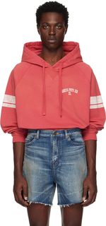 Красная рваная толстовка с капюшоном Guess Jeans U.S.A.