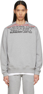 Серый свитшот Location Burberry