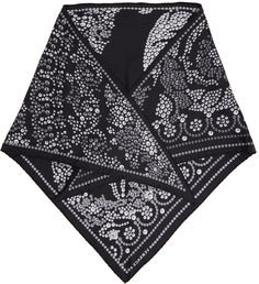 Черный треугольный шарф Versace