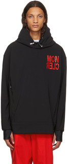 Черный свитер с капюшоном Moncler Grenoble