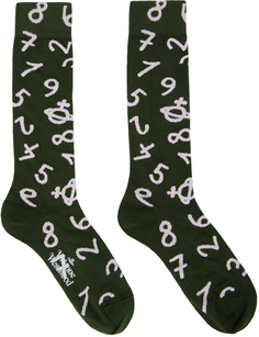 Носки с зелеными цифрами Vivienne Westwood