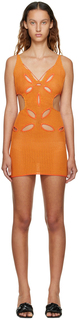 Эксклюзивное оранжевое мини-платье SSENSE Danielle Guizio