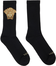 Черные носки с Медузой Versace
