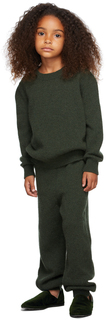 Детский зеленый кашемировый свитер Dewey The Row
