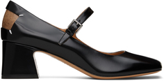 Черные туфли на каблуке с квадратным носком Maison Margiela