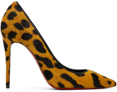 Оранжево-черные туфли на каблуках Kate 100 Christian Louboutin